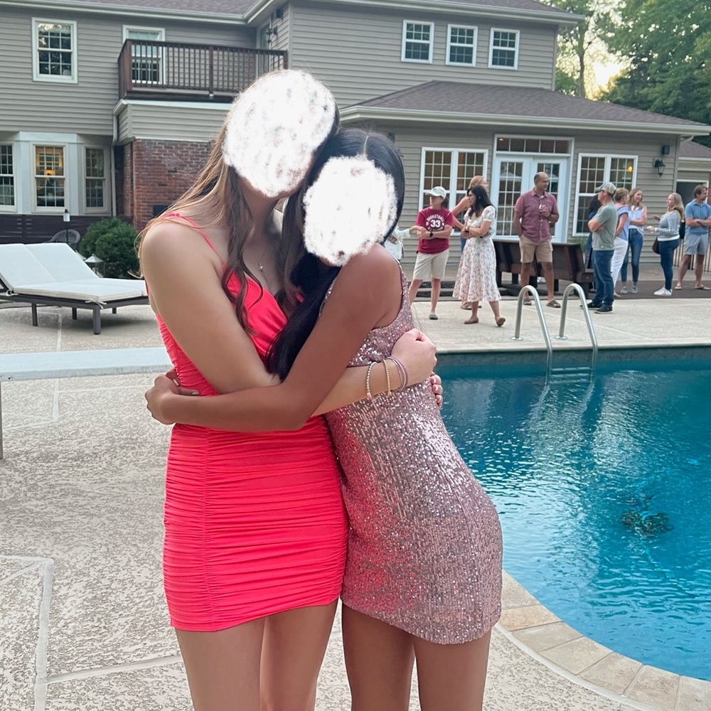 Pink Sequined Low-back Dress WORN ONCE